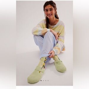 Faded Lime Birkenstock Boston Soft Footbed Clogs
